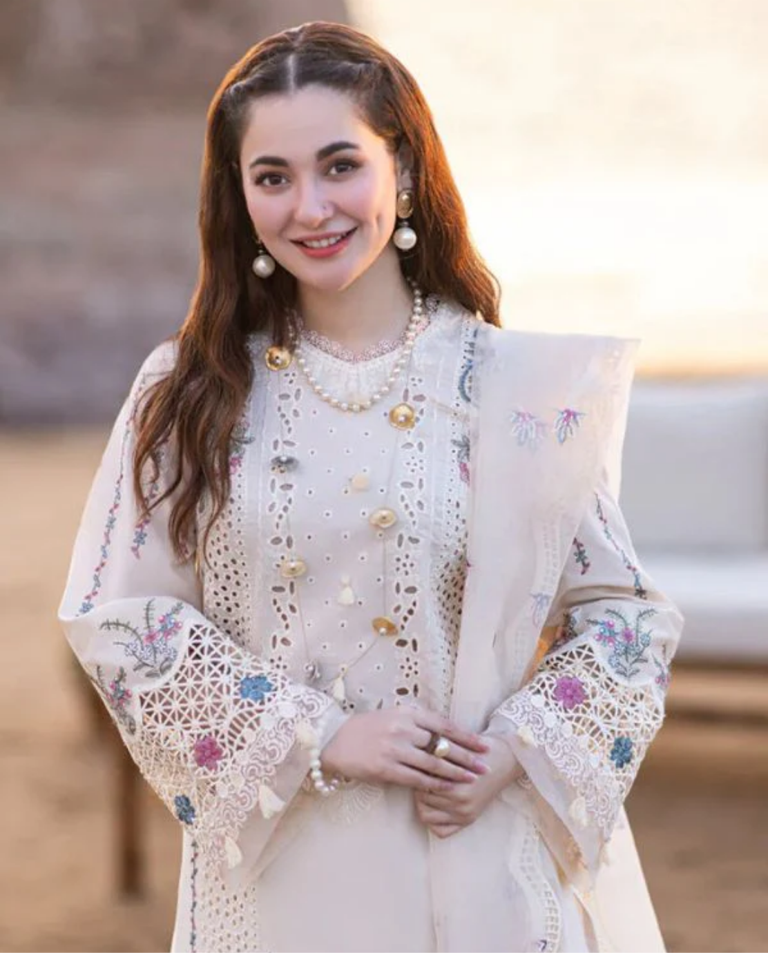 COCO AirJet Lawn Chicken Kari Fully Embroidered Suit with Organza Dupatta