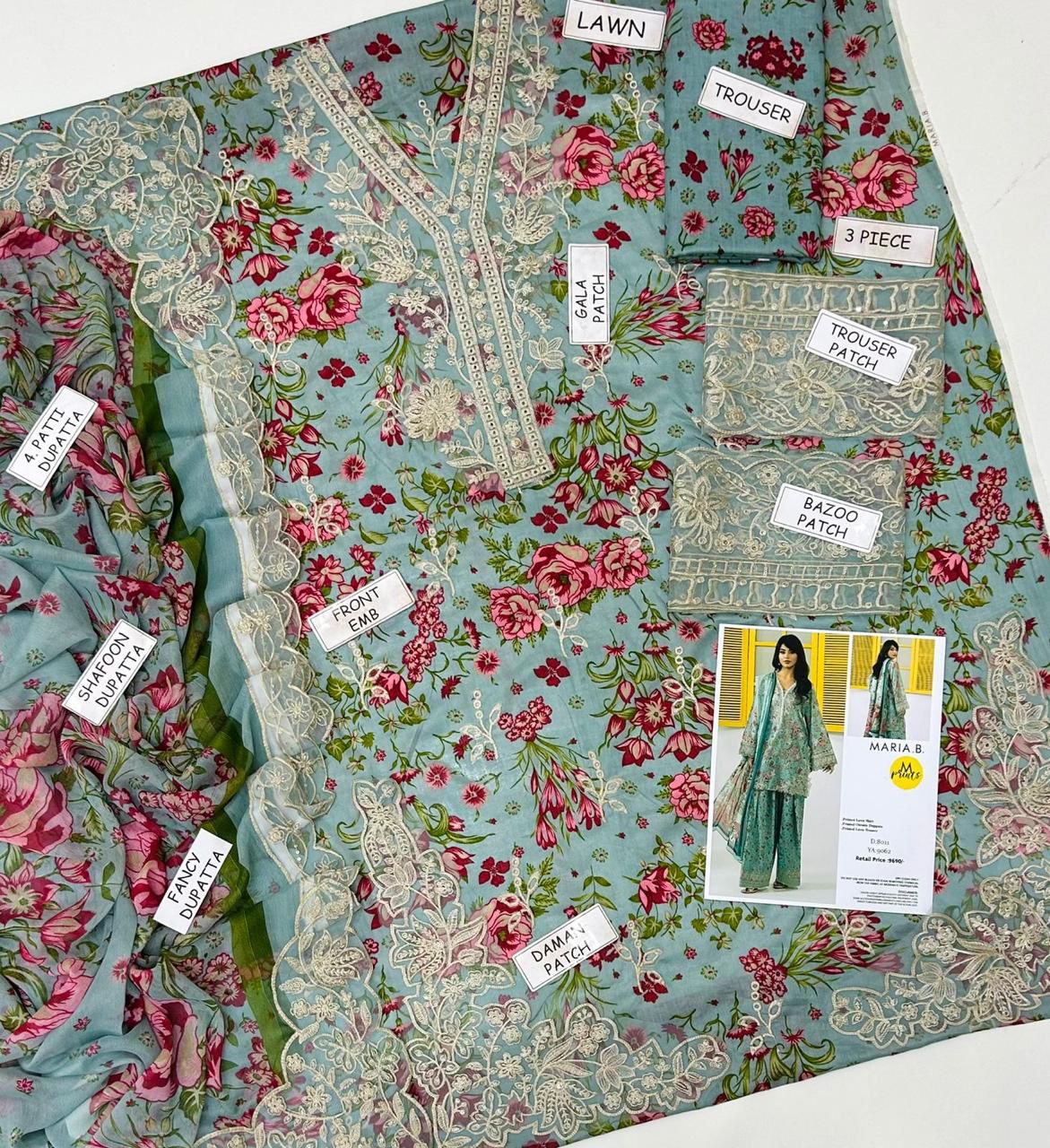 Maria B Lawn 9062KT
