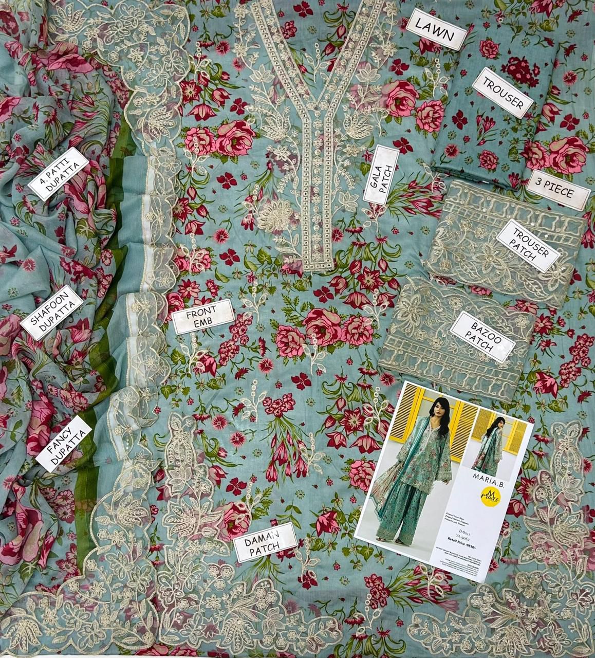 Maria B Lawn 9062KT