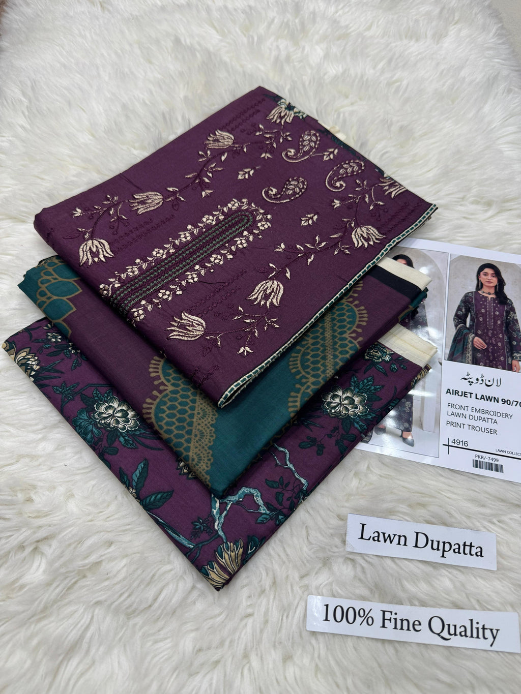 LAWN WITH LAWN DUPATTA VOLUME