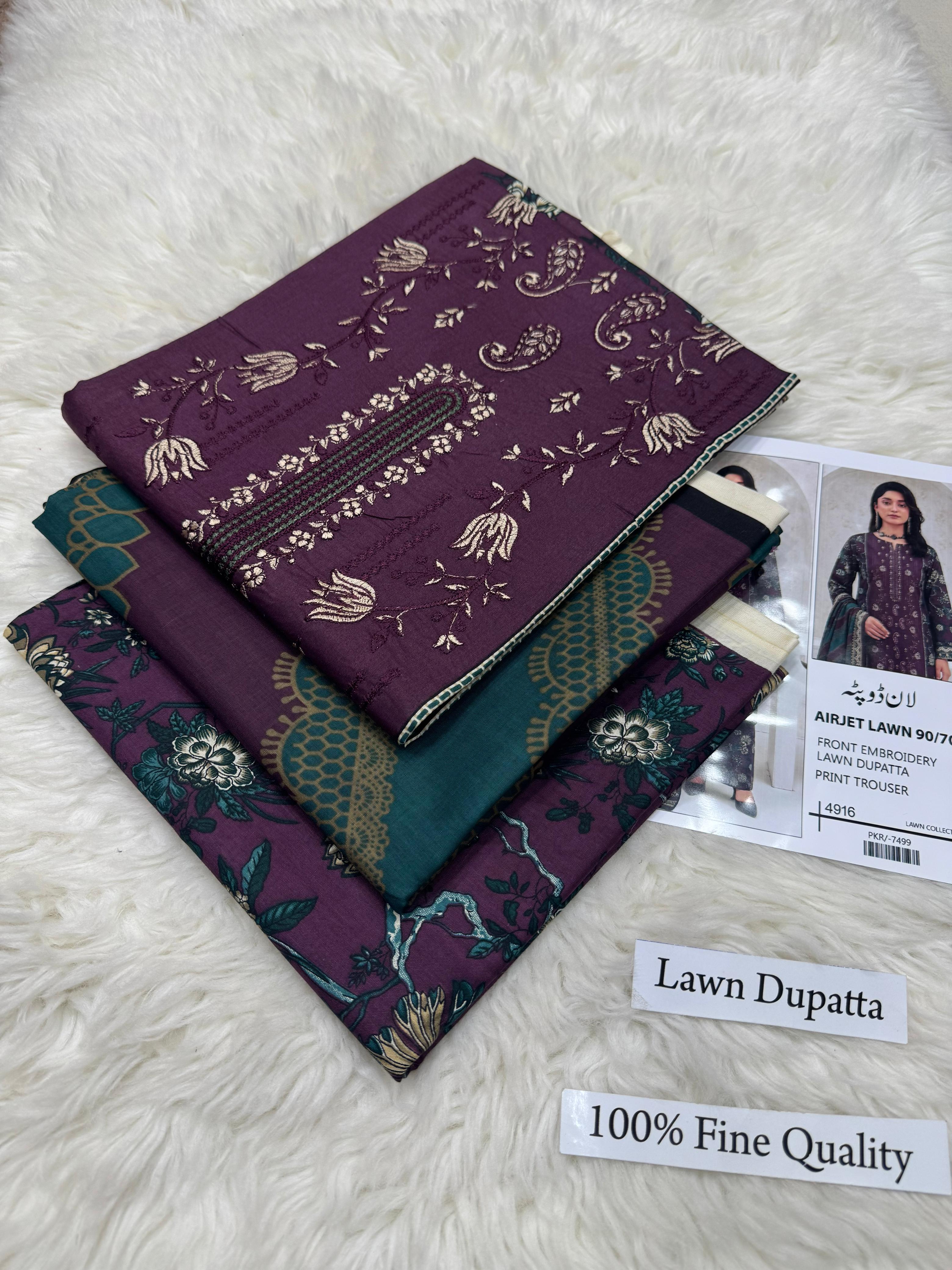 LAWN WITH LAWN DUPATTA VOLUME